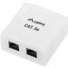 nástenná zásuvka kat.5e 2x RJ45 biela