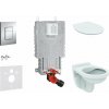Grohe Uniset Set predstenovej inštalácie, klozet Alpha s doskou, tlačidlo Skate Cosmopolitan, chróm 38643SET-KD-GR