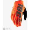 100% BRISKER detské rukavice, fluo orange/black S
