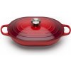 Le Creuset - Liatinový hrniec plytký- podlhovastý 31 cm / 3,4 l červený