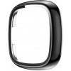 PROTEMIO 43177 Plastový kryt s ochranným sklom pre Fitbit Versa 3 / Fitbit Sense čierny
