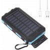SOLÁRNA POWERBANKA S PANELY 10000MAH BATERKA LED