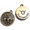 Prívesok znamenie - býk 20x17x2mm starobronz (otvor 2mm)