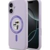 Karl Lagerfeld Liquid Silicone Karl and Choupette MagSafe kryt pre iPhone 17 fialový KLHMP17SSCMKCRHU
