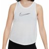 Dievčenské tričká Nike Dri-Fit One Training Tank - white/black - Biely (S)