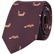 Bubibubi kravata s líškami vínová