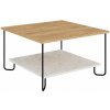 Konferenčný stolík s doskou v dubovom dekore v bielo-prírodnej farbe 80x80 cm Tonka – Marckeric