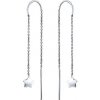 Silvego Strieborné retiazkové náušnice Lexo prevliekacie s hviezdičkami na konci GV05173E