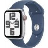 Apple Watch SE (2024) GPS + Cellular 44mm Strieborné hliníkové telo - Denimový športový remienok M/L / 160-210 mm