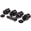 Bezdušové ventily skryté, kovové čierne, pre otvor 11.3 mm, sada 4 ks s adaptérom