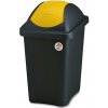 Kôš odpadkový výklop.MULTIPAT 30l obdĺžnikový ČER/ŽL plastové veko