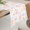 Biante Detský bavlnený behúň na stôl Sandra SA-694 Veveričky a líšky medzi kvietkami na bielom 20x120 cm