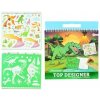Blok so šablónami s nálepkami dinosaurus 26x29cm