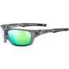 Uvex Sportstyle 232 P Smoke Mat / Polavision Mirror Green Cat