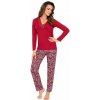 Dámské pyžamo Rita wine - XXL