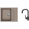 K-StrongSinks S3 Set drez Vardar 615x500mm granit béžová + Bater. Garonne čierna