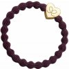 ByEloise gumička do vlasů Plain Gold Charm Gold Heart Brown
