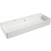 Dvojité umývadlo na dosku Jungborn Three sanitárna keramika biela 1100 x 420 x 135 mm