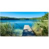 Foto obraz sklenený horizontálny Mólo nad jazerom 100x50 cm
