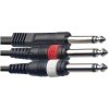 Stagg SYC3/P2P E, kabel Jack 6,3 mm mono samec – 2x Jack 6,3 mm mono samec, 3m