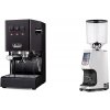 Gaggia New Classic E24, black + Eureka Atom Specialty 75, white