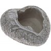 Betónový obal na kvetináč Srdce s vetvičkou sivá, 16 x 6,5 cm