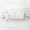 Biante Detský vankúš valec bonbon Sandra SA-401 Zajačiky na bielom 15x60 cm