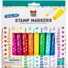 Multifunkčné fixky a pečiatky 2 v 1 Tiger Tribe Dual-Tip Stamp Markers uni