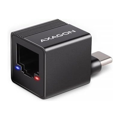 AXAGON ADE-MINIC USB-C 3.2 Gen 1 - Gigabit Ethernet MINI sieťová karta, Realtek 8153, auto inštal, čierna