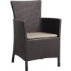 Záhradné kreslo umelý ratan Allibert IOWA hnedé