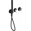 SAPHO - ULTRATAP podom. sprch./vaňová batéria, ručná sprcha, 2 výstupy, čierná mat/chróm UT045TBC