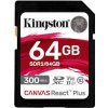 Kingston Canvas React Plus/SDXC/64GB/UHS-II U3 / Class 10 SDR2/64GB