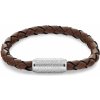 Tommy Hilfiger Štýlový hnedý kožený náramok Eplore the braid 2790482