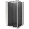 Mexen Velar, sprchový kút s posuvnými dverami 120 x 85 cm, 8mm šedé sklo, brúsená oceľ, 871-120-085-41-97