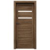 PORTA Doors SET Rámové dvere VERTE HOME H.2 so sklom, fólia Dub Tmavý Matný + zárubeň PD-VER-H2_DUBTMMAT