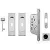 FT - Set na posuvné dvere hranatý MP - BB/S (OC - Chróm lesklý), MP OC (chróm lesklý)