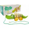 Lean Toys krokodíl na kolieskach 18cm