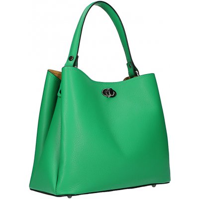 Made In Italy kožená kabelka do ruky 232 zelená