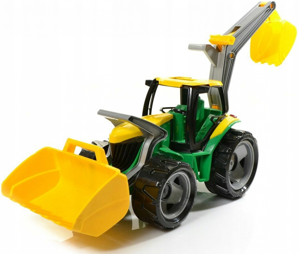 Lena Traktor s lyžicou a bagrom 65 cm zeleno-žltá