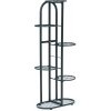 ModernHome PJJPS0014 Kovový stojan na kvety, 6 úrovní, 106 cm, čierny