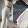 Rebrované PUSH-UP legíny Madon s vysokým pásom Čierna