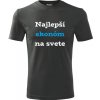 Grafitové tričko najlepší ekonóm na svete - darček pre ekonóma S