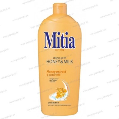 Mitia Honey & Milk tekuté mydlo náhradní náplň 1 l