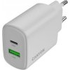 Canyon OnCharge 250, univerzálna nabíjačka do steny, 1x USB-C + 1x USB-A, PD 25W, biela CNE-CHA250-21