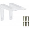 Onpira Biely držiak police s podperou 14-59 cm [2ks] Rozmer: 140x88 mm