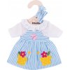 Bigjigs Toys Modré pruhované šaty pre bábiku 28 cm