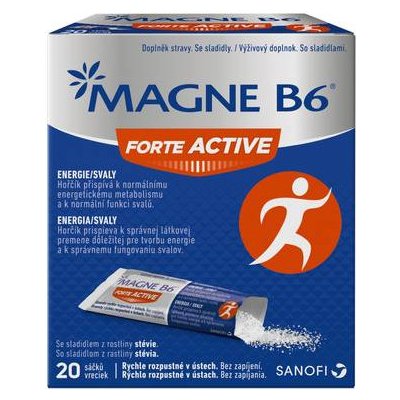 Magne B6 Forte Active prášok vo vrecúškach 20 ks