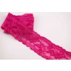 Elastická čipka - tmavo ružová - šírka 5 cm