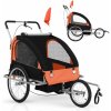 Jago, Vozík za bicykel pre deti alebo zvieratá, oranžový (Dvojmiestny vozík za bicykel pre deti)