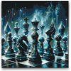Vymalujsisam.sk Maľovanie podľa čísiel - Šachy Veľkosť: 50x50cm, Rám: Okrúhla kartónová doska